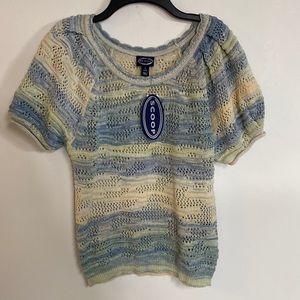 NWT women’s ombré pointelle sweater tee size small 4/6.